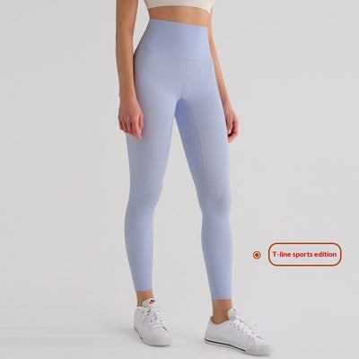 Womens High-Waist Butt-Lifting Fleece-Lined Nude-Feel Sports Tight Yoga Pants