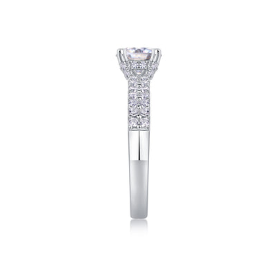 Luxury Fashion Set Moissanite Silver Rings