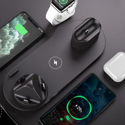 Wireless  Fast Charger For iPhone, Watch and Air Pods, 6 In 1 Charging Dock Station