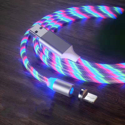 Magnetic Streamer Fast Charging Cable.  Lighting Micro USB Cable Magnet Charger to Type-C Cable.