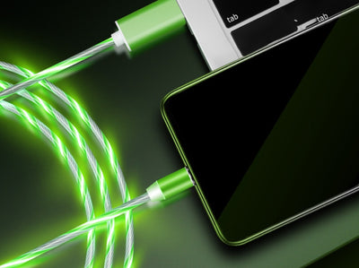 Flowing Light Magnetic Streamer Data Line Cable for iPhone and Android