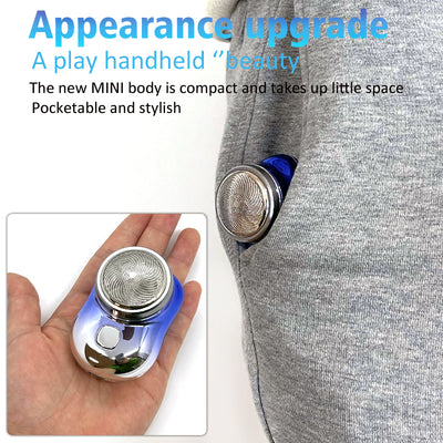 Mini Cordless Face Shaver.  Rechargeable USB Electric Shaver Wet & Dry.