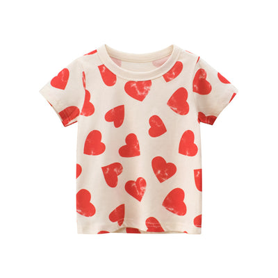 Children's Short Sleeve Printed T-Shirt Baby Clothes Girl