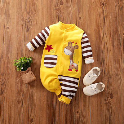 Baby Romper Newborn Long-sleeved Romper Spring and Autumn Summer Cotton Baby Clothes