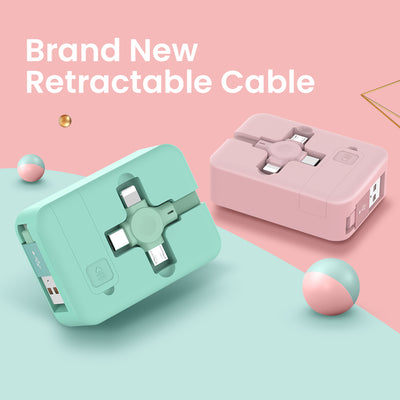 4 In 1 Retractable USB Multiphone Charging Cable
