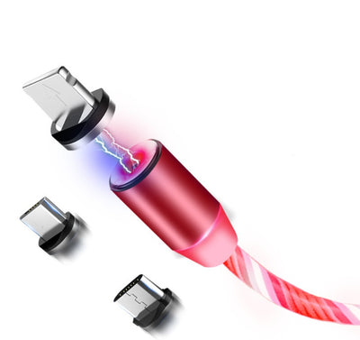Flowing Light Magnetic Streamer Data Line Cable for iPhone and Android