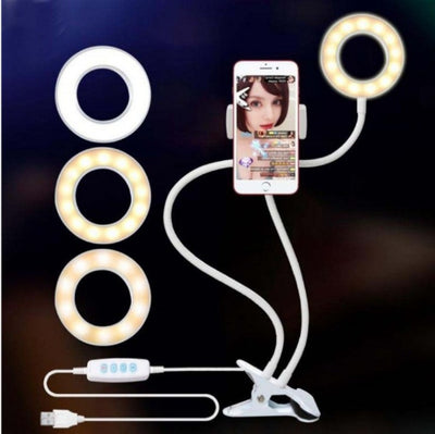 LED Selfie Ring Light for Live Adjustable Makeup Light Stand