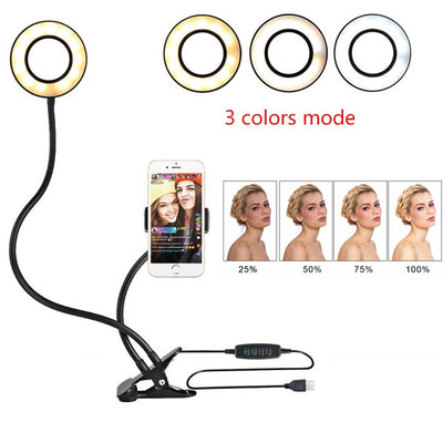 LED Selfie Ring Light for Live Adjustable Makeup Light Stand