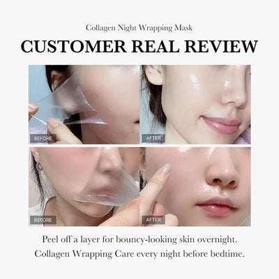 Night Wrapping Face Mask. Natural Ingredients, Firming Elasticity & Hydration For wrinkle Free Skin