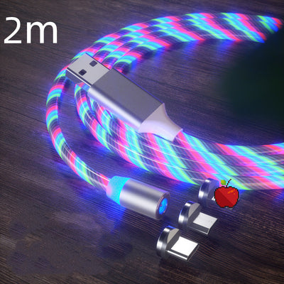 Magnetic Streamer Fast Charging Cable.  Lighting Micro USB Cable Magnet Charger to Type-C Cable.