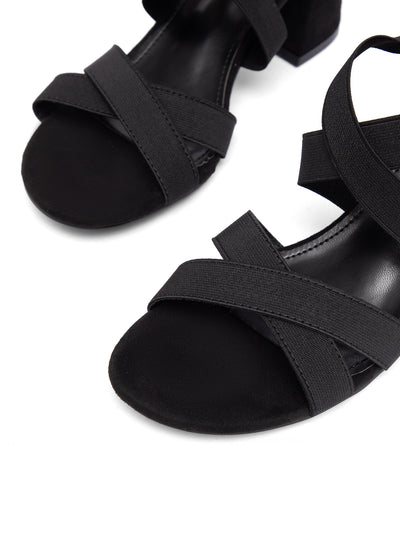 New Style Pointed-toe Open-toe Sandals With Side Cutouts And A Square Heel