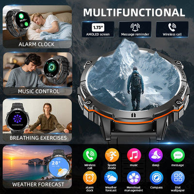 New X3 High-Definition Large-Screen Men's Smartwatch
