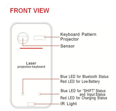 Virtual Laser Bluetooth Wireless Projection Keyboard For iPhone With Mouse Function