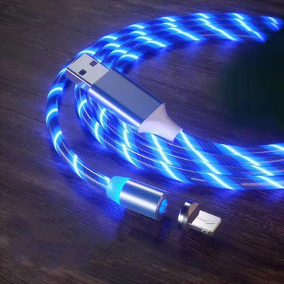 Magnetic Streamer Fast Charging Cable.  Lighting Micro USB Cable Magnet Charger to Type-C Cable.