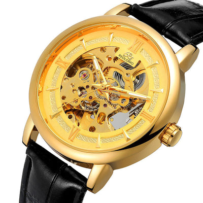 European And American-style Mens Fashionable Hollow-out Mechanical Watch