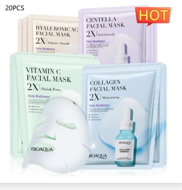 Collagen Face Mask Moisturizing Firming Face Sheet Mask Hyaluronic Acid Facial Masks Beauty Skin Care Gel Skin Care