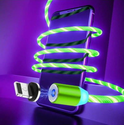 Flowing Light Magnetic Streamer Data Line Cable for iPhone and Android