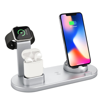 Wireless 4 In 1 Charging Station For two Apple iPhones, iWatch, and Air pods