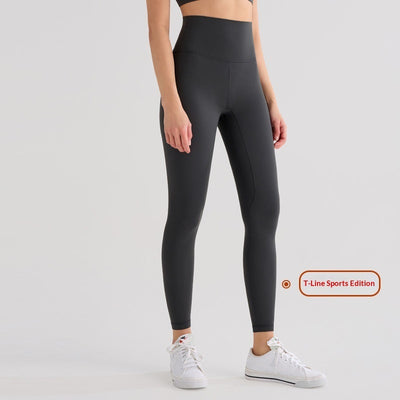 Womens High-Waist Butt-Lifting Fleece-Lined Nude-Feel Sports Tight Yoga Pants
