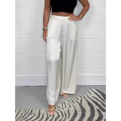 Women's Summer Fashion Matte Satin Casual Pants