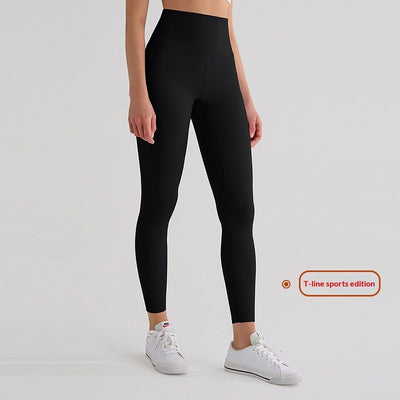 Womens High-Waist Butt-Lifting Fleece-Lined Nude-Feel Sports Tight Yoga Pants