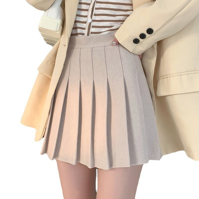 High-waisted, Slimming Preppy A-line Skirt For Women