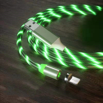 Magnetic Streamer Fast Charging Cable.  Lighting Micro USB Cable Magnet Charger to Type-C Cable.