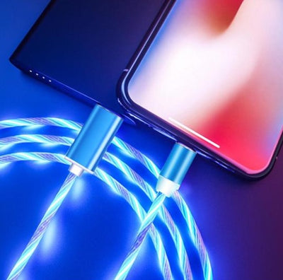Flowing Light Magnetic Streamer Data Line Cable for iPhone and Android