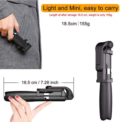 Apple and Android Compatible Tripod Selfie Stick