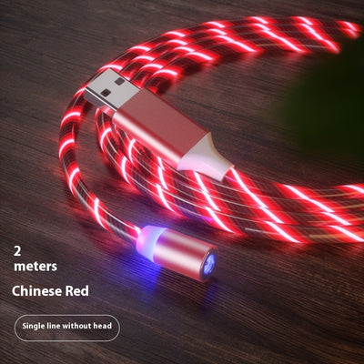 Magnetic Streamer Fast Charging Cable.  Lighting Micro USB Cable Magnet Charger to Type-C Cable.