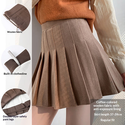 High-waisted, Slimming Preppy A-line Skirt For Women
