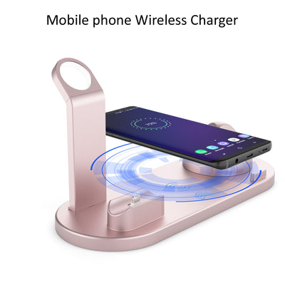 Wireless 4 In 1 Charging Station For two Apple iPhones, iWatch, and Air pods