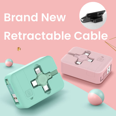 4 In 1 Retractable USB Multiphone Charging Cable