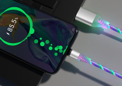 Flowing Light Magnetic Streamer Data Line Cable for iPhone and Android