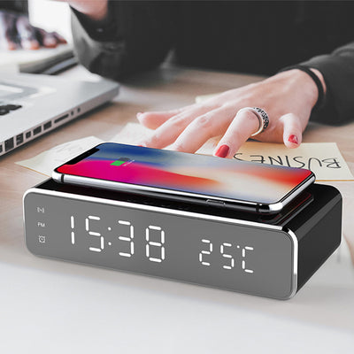 Digital Alarm Clock With Wireless Charger, MS Series