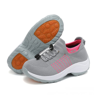 Casual Women's Flyknit Shoes With A Round Toe