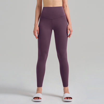 Womens High-Waist Butt-Lifting Fleece-Lined Nude-Feel Sports Tight Yoga Pants