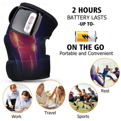 Infrared Heating and Vibrating Massager Wrap for Knee and Elbow Joint Therapy