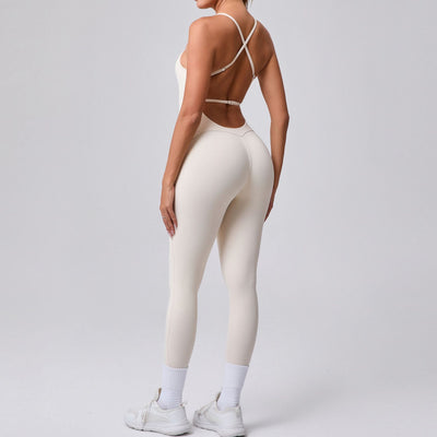 Sports Workout Clothes-Tight Yoga Jumpsuit
