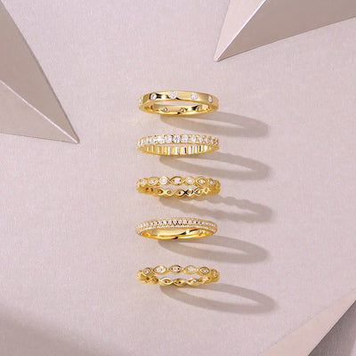1Starlight Golden Melody - Fashionable Men And Women Ring And Ring Jewelry Set With Moissanite S925 Sterling Silver And Gold-plated Diamond Prohibit Tk Sales