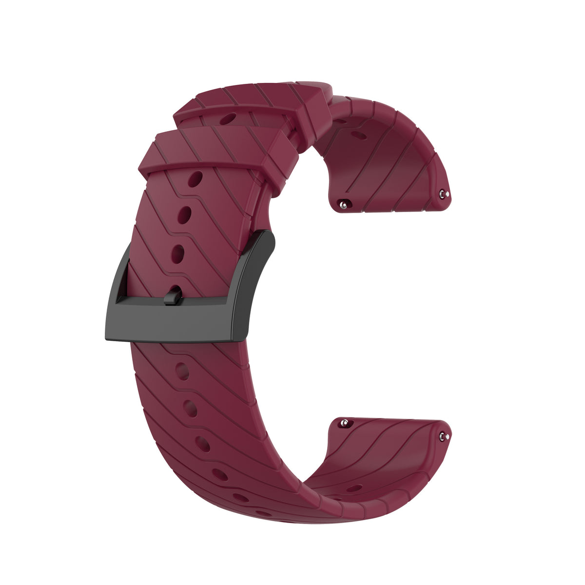 24mm Lightning-Stripe Silicone Watch Strap