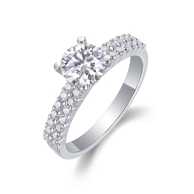 Luxury Fashion Set Moissanite Silver Rings