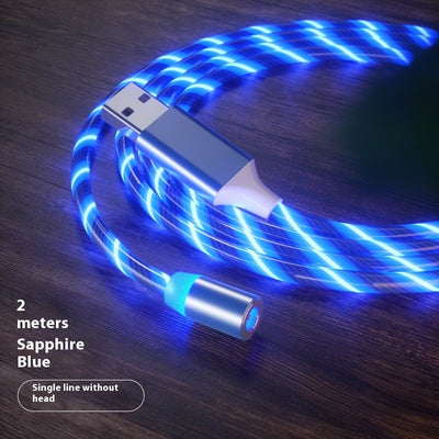 Magnetic Streamer Fast Charging Cable.  Lighting Micro USB Cable Magnet Charger to Type-C Cable.