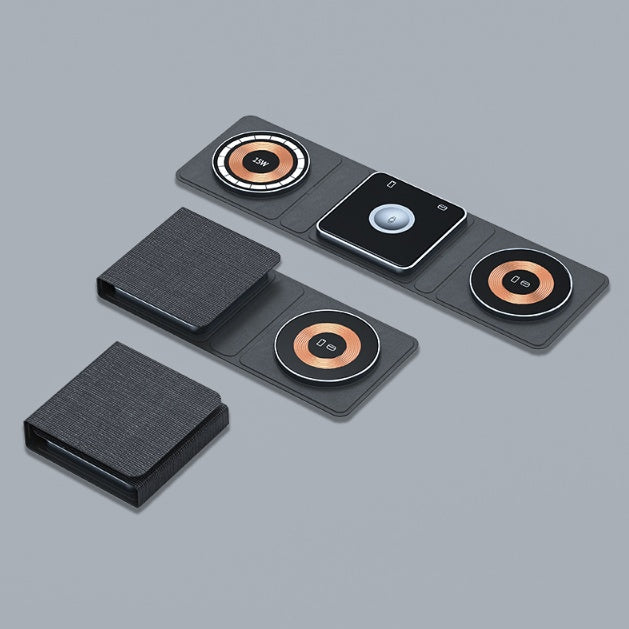 Folding Wireless Fast Charger Station For IPhone, IWatch And Airpods