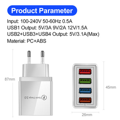 Quick Charger USB 4 in 1