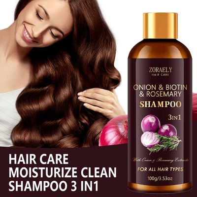 ZORAELY 3in1 Shampoo and Conditioner Set. Rich lather that rinses easily,strengthens hair, repairs dry and damaged hair.200g