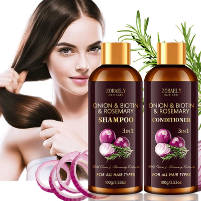 ZORAELY 3in1 Shampoo and Conditioner Set. Rich lather that rinses easily,strengthens hair, repairs dry and damaged hair.200g