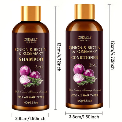 ZORAELY 3in1 Shampoo and Conditioner Set. Rich lather that rinses easily,strengthens hair, repairs dry and damaged hair.200g