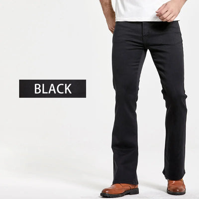 Men's Boot Cut Jeans Slightly Flared Slim Fit