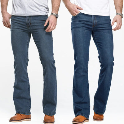 Men's Boot Cut Jeans Slightly Flared Slim Fit